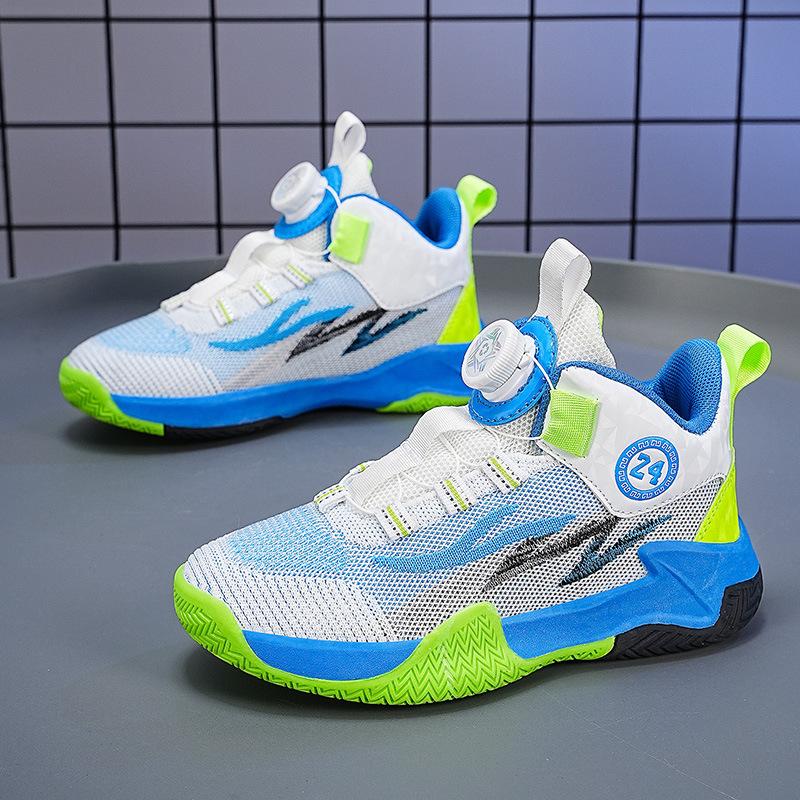 

Children s sports shoes 2025 spring and autumn boys shoes primary school students mesh breathable basketball shoes Fujian students actual combat 40 фарби люмінесцентні зелений колір