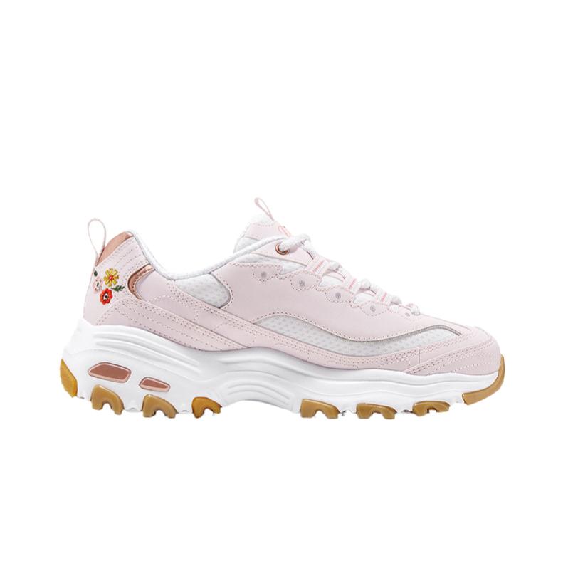 Skechers D'LITES Scarpe da Ginnastica da Uomo Punta Tonda Suola Spessa Ammortizzanti Traspiranti Stile "Dad Shoes" 150553-PNK