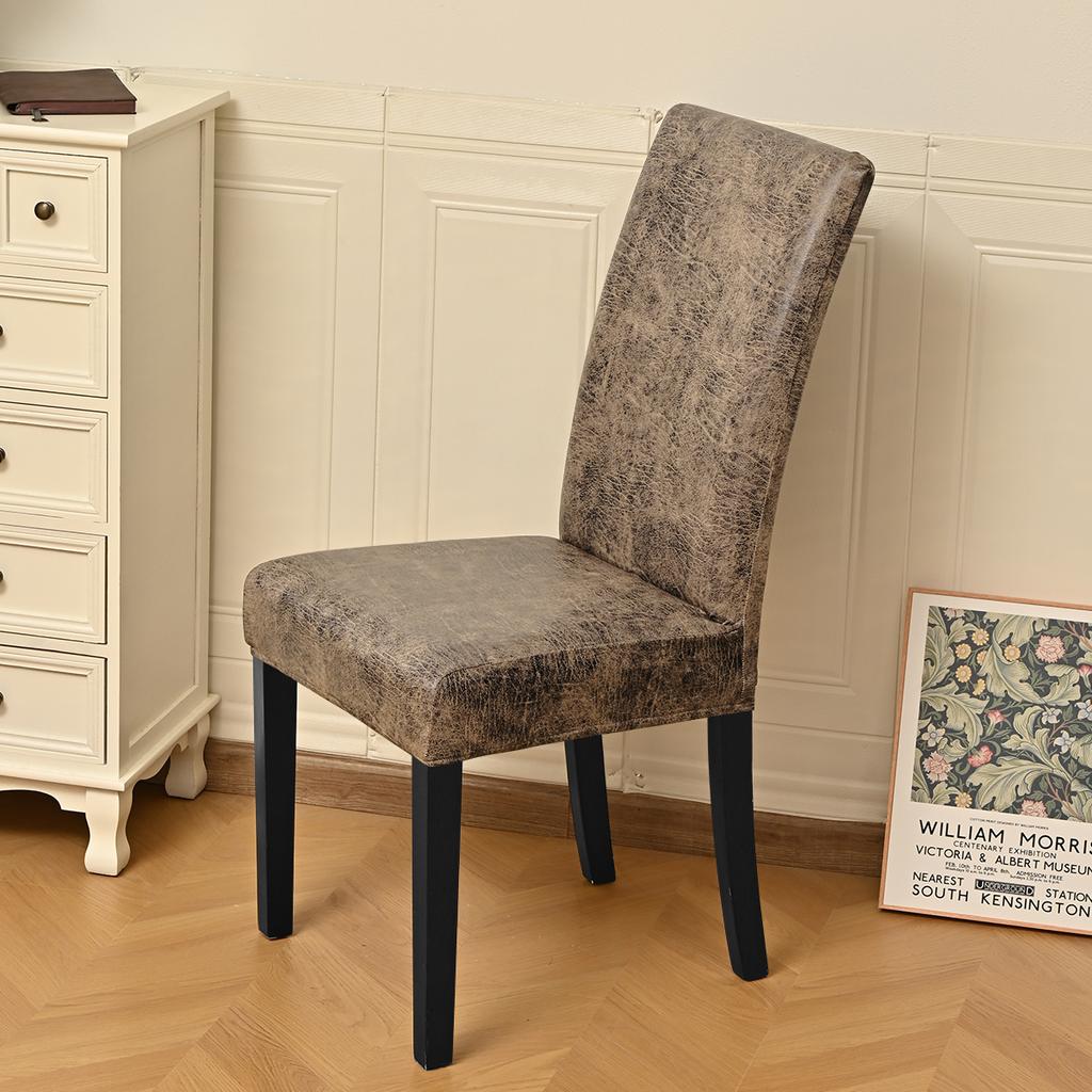 1PC New Velvet Fabric Chair Cover Super Soft Chair Covers For Dining Room Luxurious Office Seat Cases Stretch For Banquet Home D