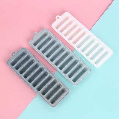 New Silicone Ice Cube Mold Tray Long Strip Ice Cube Moulds Cake Baking Ice Cream Molds Kitchen DIY Accessories