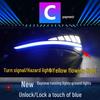 Infiniti Q30 Sequential Rearview Turn Signal Light with Blue DRL & Dragon Scale Design.