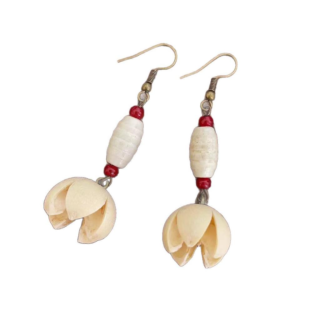 Yunnan Artistic Ethnic Fruit Earrings: Retro Natural Forest Style Design