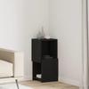 Corner Cabinet 30.5x30x65cm Engineered Wood Black Oak Effect