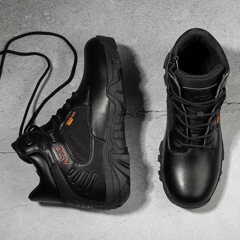 New Large Size Outdoor Hiking Tactical Boots Training Field Training Military Boots Hiking Shoes Tide Boots Winter 39 чёрный