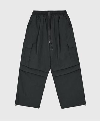 BILLIANT Wind Cargo Parachute String Pants_Charcoal