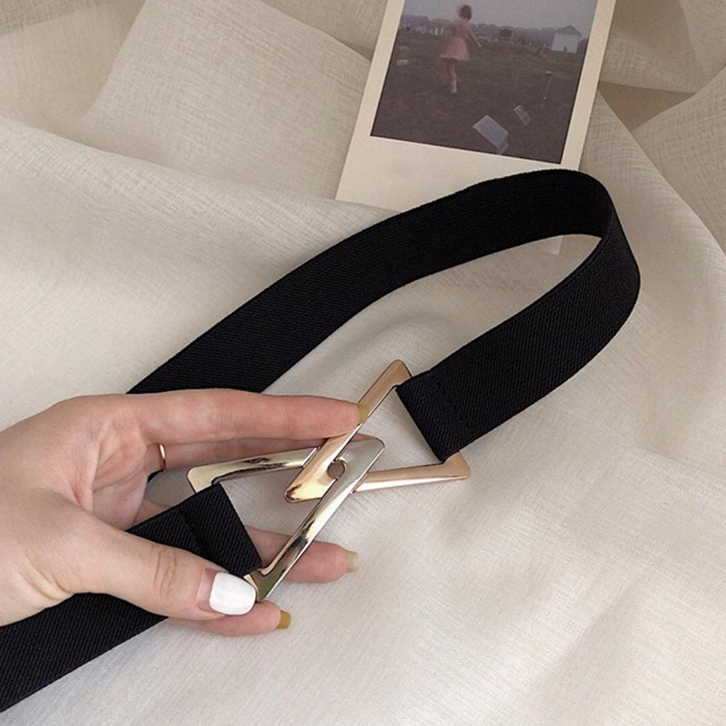Ceinture à boucle pour femme, ceinture élastique décorative pour robe, costume, ceinture élastique et polyvalente, ceinture tendance