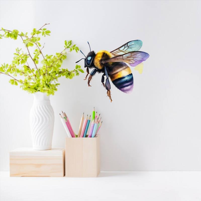 Bees Insects Animals Wall Sticker Toilet Living Room Cabinet Refrigerator Home Decoration Decals Sticker M438
