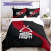Set Lenzuola Stampato Nottingham Forest Football 3 Pezzi, Comodo Set Copripiumino per Camera da Letto Amico della Pelle