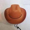 Cowboy Hat Women Men Western Adult Sun Hat Non-woven Fabric Cowgirl Hat Festival Theme Party Hat Fashion Accessory
