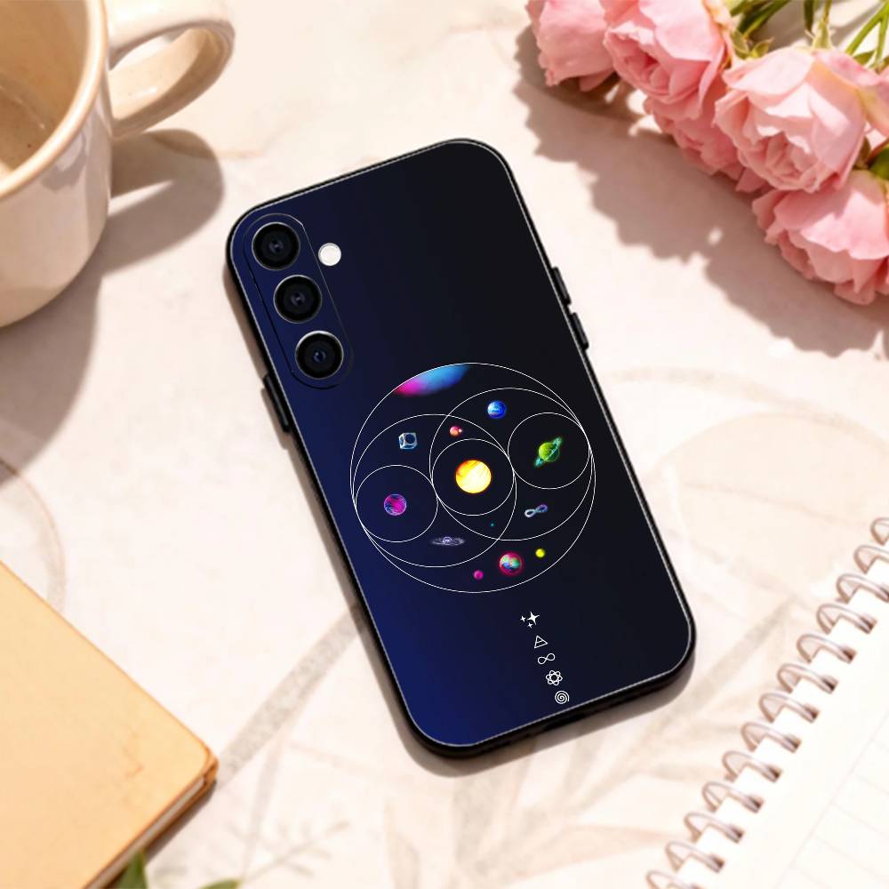 Alternative Rock Coldplay Handyhülle für Samsung Galaxy A73, A72, A71, A70, A53, A52, A51, Andere Weiche Schwarze Hülle