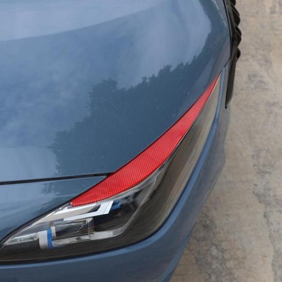 Red Carbon Fiber Front Headlight Eyebrow Trim Cover For BMW 8 series G15 19-22