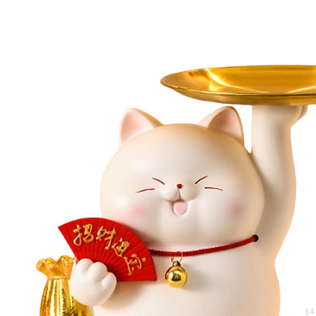 Cat Resin Sculpture: Versatile Organizer for Home and Office Decor