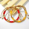 Women Braided Bracelet Adjustable Lucky Woven Rope Bead Handmade Knitted Ethnic Style Hand Chain for Wristband