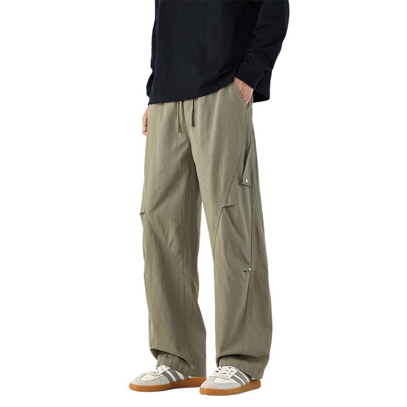 Mountain Overalls Men's Spring and Autumn New American Trendy Brand Wide-leg Pants Loose Straight Large Size Casual Pants