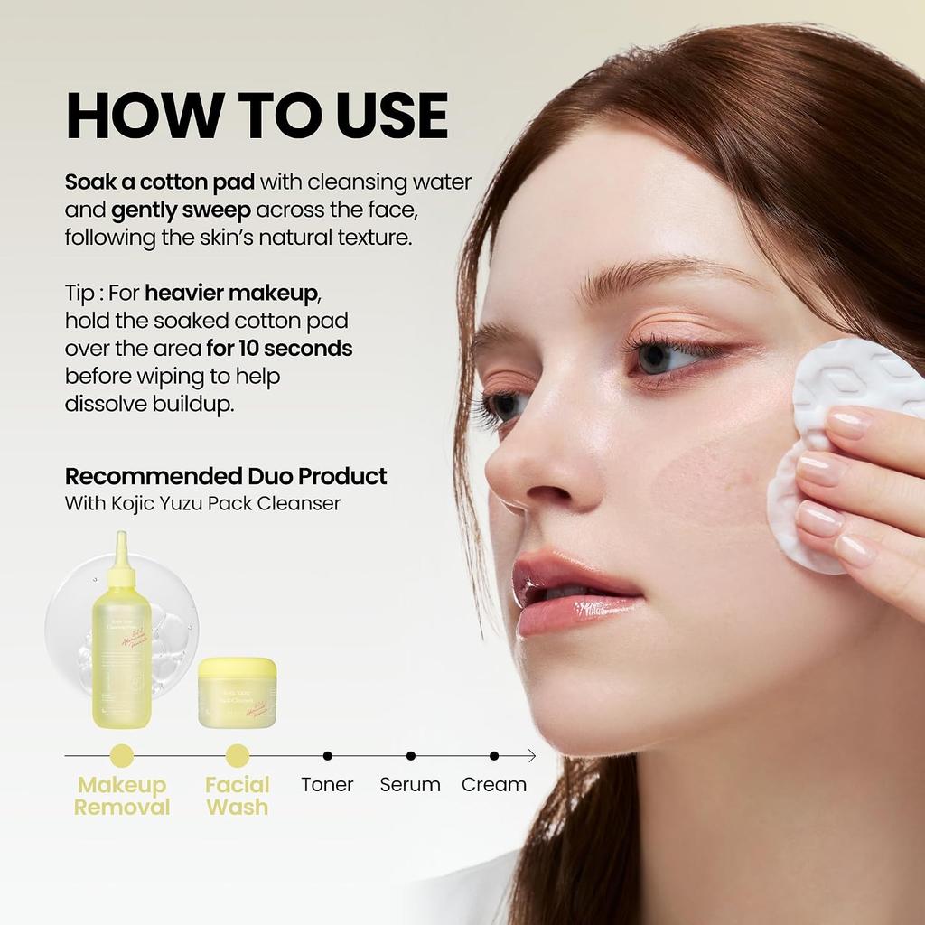 AXIS-Y Kojic Yuzu Cleansing Water Brightening Gentle Makeup & Impurity Cleanser 250ml