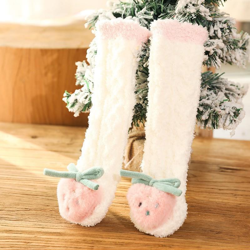 Coral Fleece Thick Over-Knee Socks for Infants & Kids (0-3 Years) - Spring, Autumn, Winter