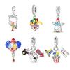 Plated 925 Silver Joker Playing Cards Charms Fit 925 Charms Bracelet Beads Jewelry Gifts for Women