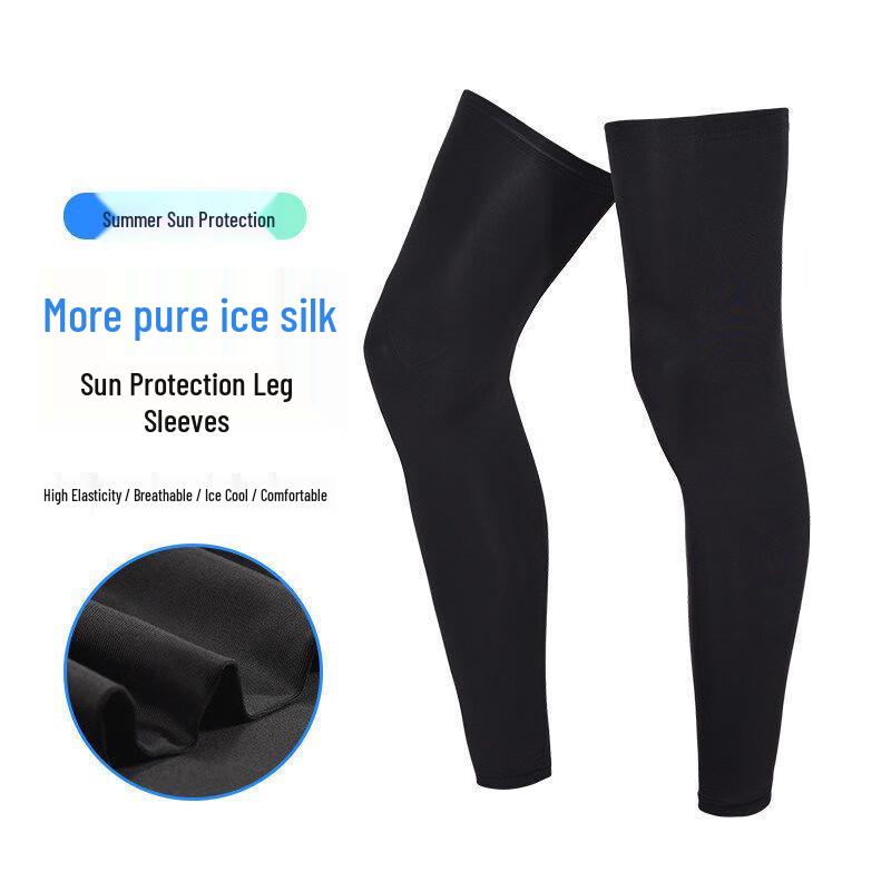 Manchons de jambe protection solaire en soie glacée