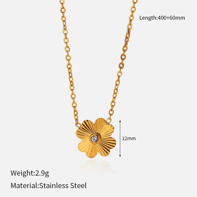 Titanium Steel Women Necklace Fade Resistant Collarbone Chain Minimalist Small Pendant Jewelry Accessory