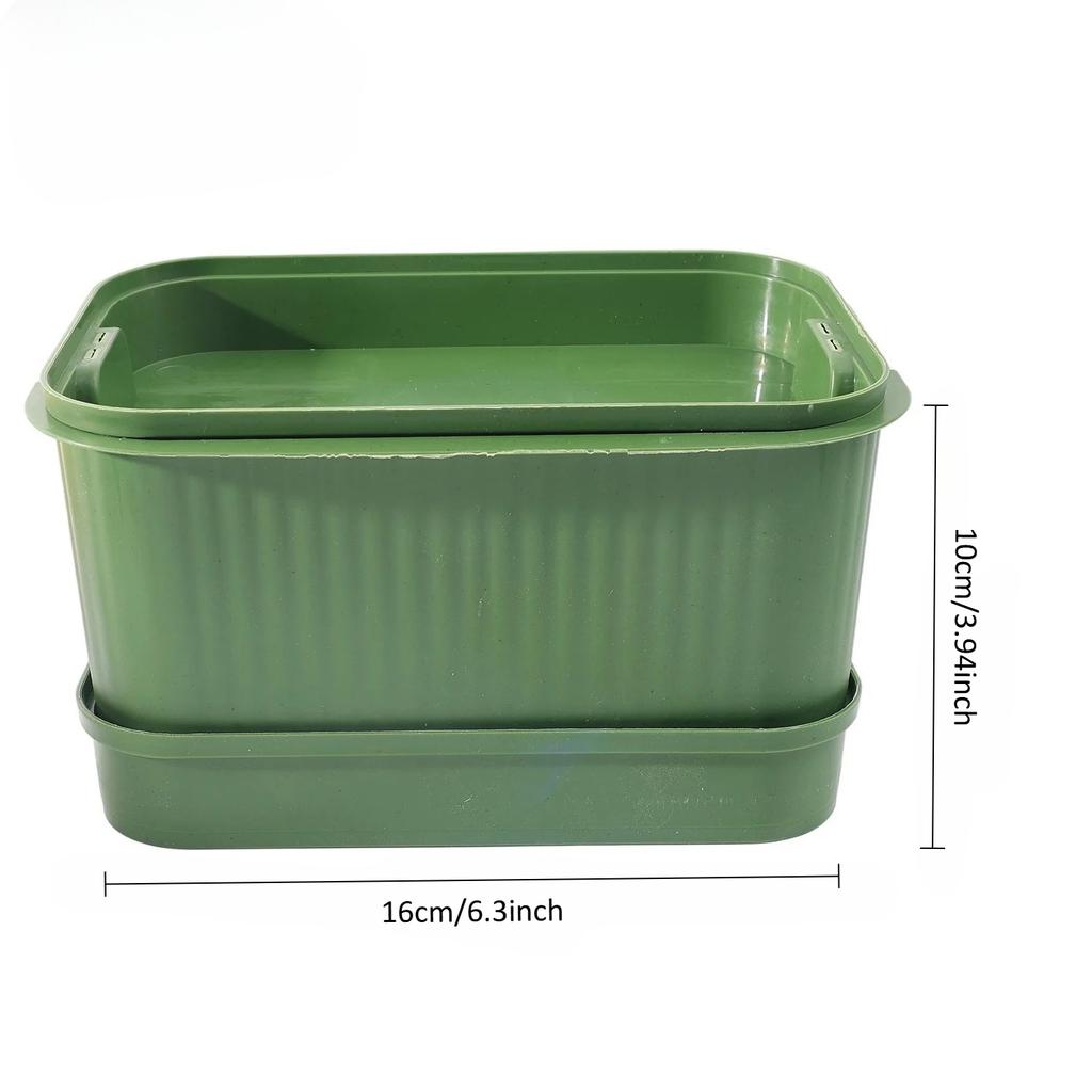 1/2/3x Seed Sprouter Tray with Cover Sprout Dish Growing Pot Seed Germination Tray Soilless Cultivation Germination Nursery Tray