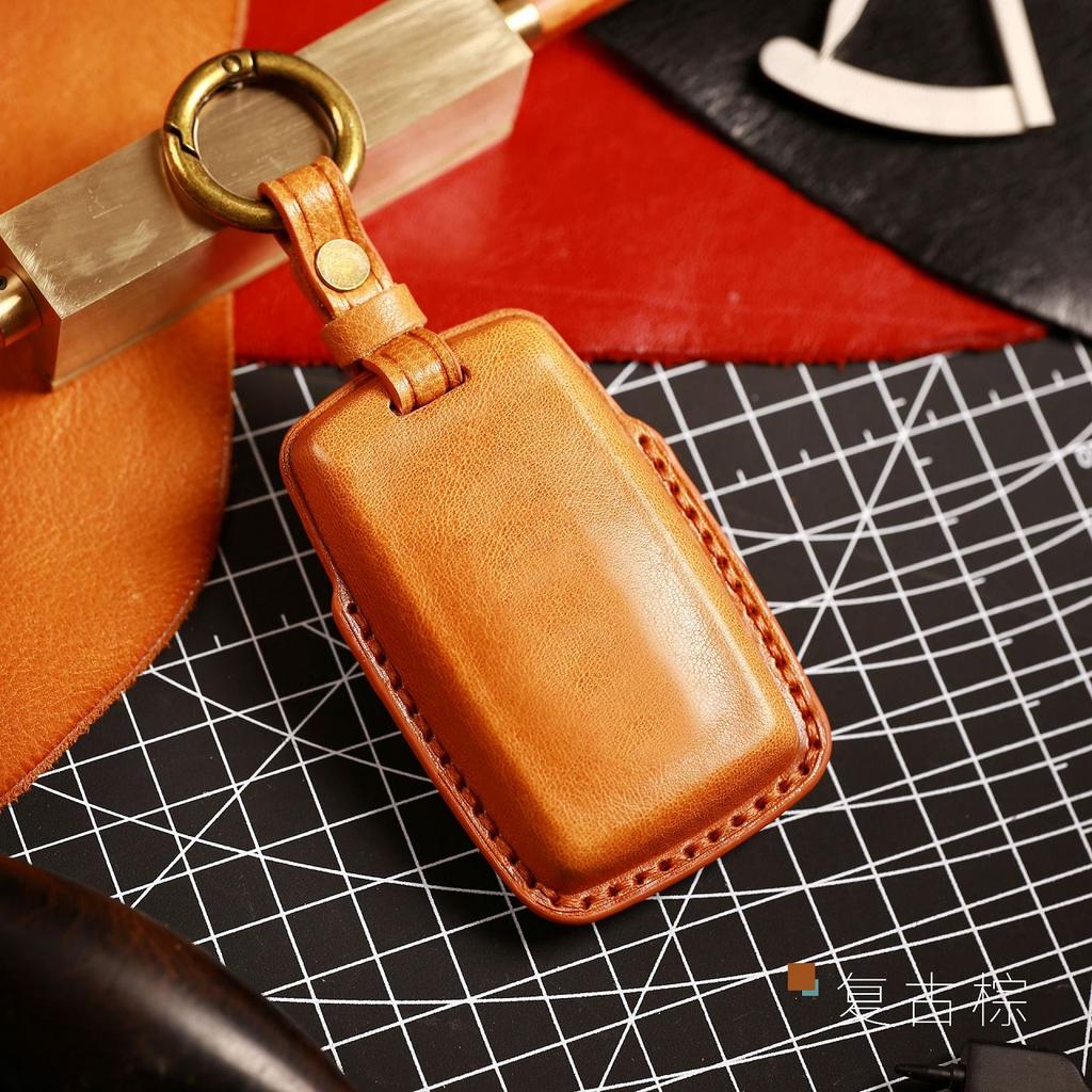 Genuine Leather Car Remote Key Fob Cover Key Case For Land Rover Range Rover Evoque Discovery Sport 5