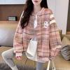 Women's Plus Size Retro Baseball Jacket with Velvet, Loose Fit, Trendy and Versatile.