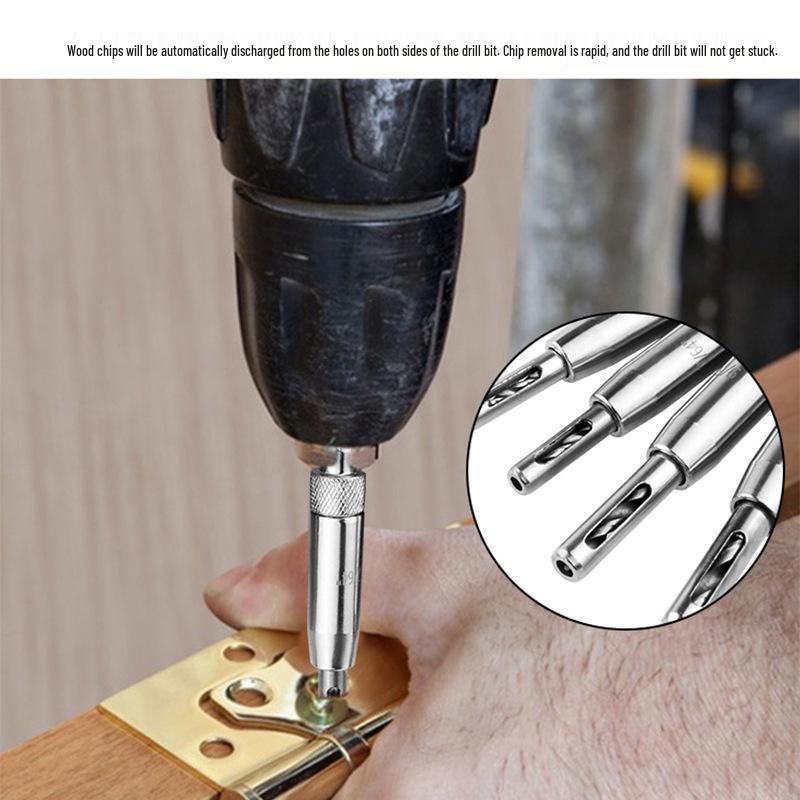 Hexagonal Drill Bit Set for Hinges & Irregular Hole Punching