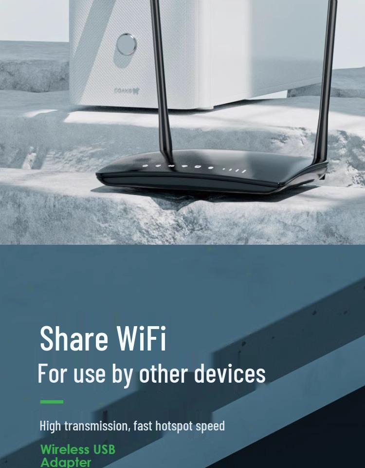 1300M WiFi 6 Dual-Band USB Drahtlose Netzwerkkarte für Desktop-Computer (Treiberfrei)