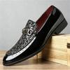 Designer Fashion New Charm Sequins Rivet Slip on Shoes for Men Designer Formal Wedding Prom Dress Homecoming Footwear