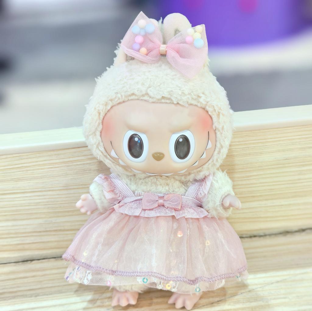 17CM Pendant Doll Baby Clothes First, Second and Third Generation Blind Box Dress Set Accessories