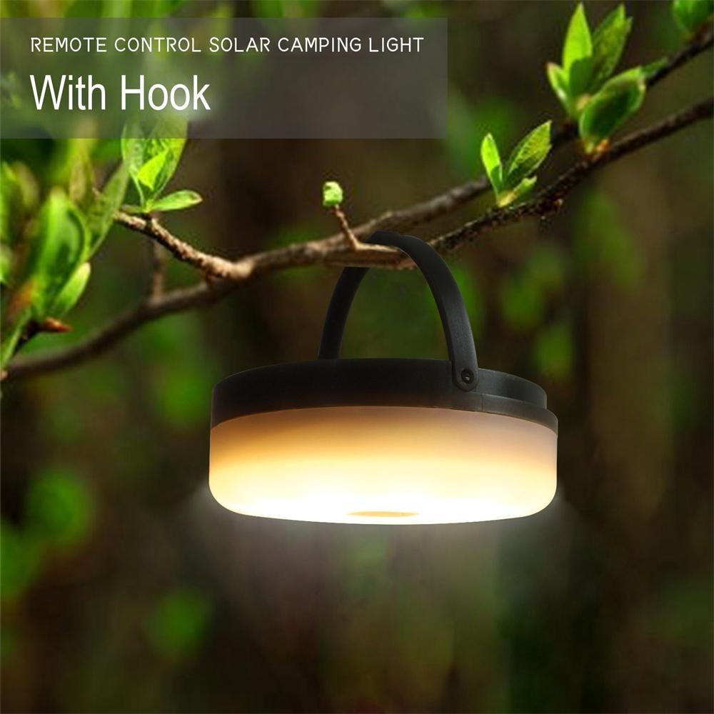 2 in 1 Solar Camping String Lights 8 Modes Outdoor Portable Lights USB Rechargeable Waterproof Camping Lantern Hiking Tent Yard