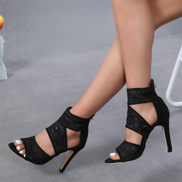 Fashion Woman Sexy High Heels Shoes Branded Pumps Sandals Ladies Lace-Up Roman Style Crossdressers Big Club Beige Fashion African Gold