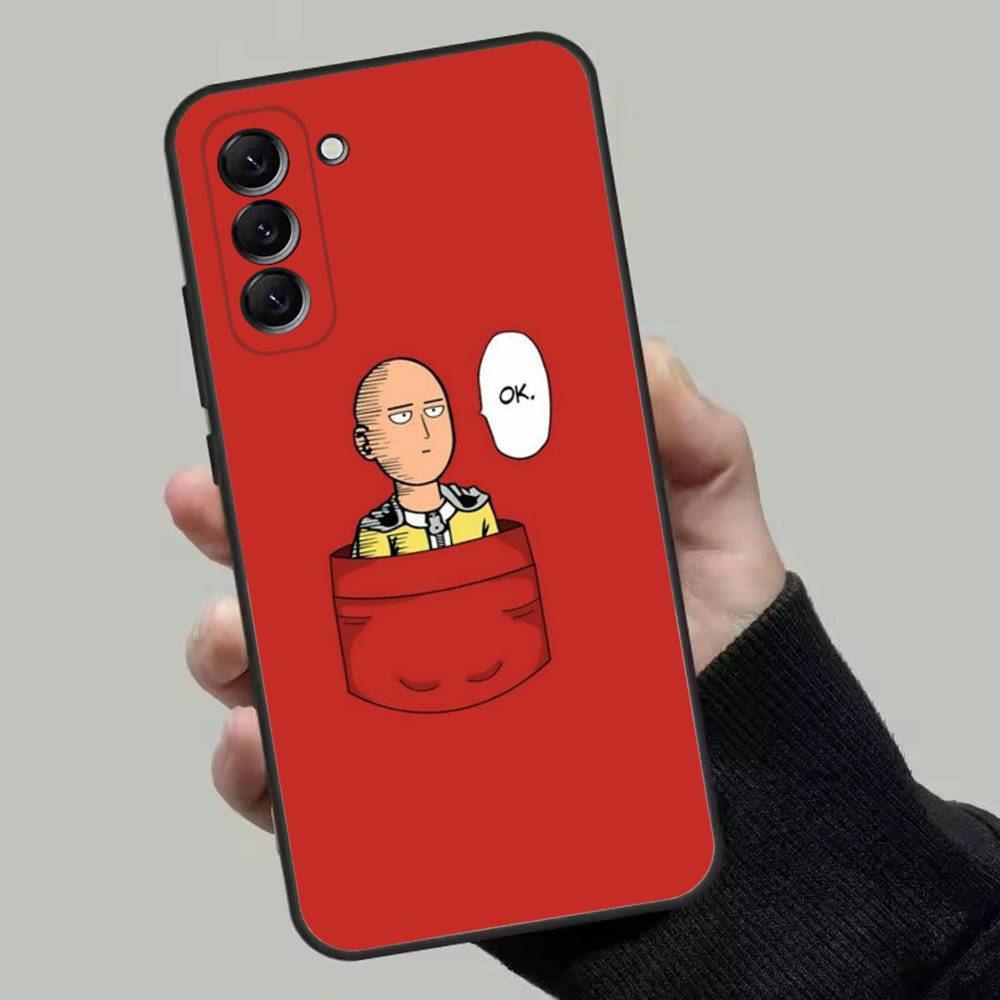 

One P-Punch Man Saitama Phone Case For Samsung Galaxy A13,A21s,A22,A31,A32,A52,A53,A71,A80,Soft Black Shell Samsung a52 a52S