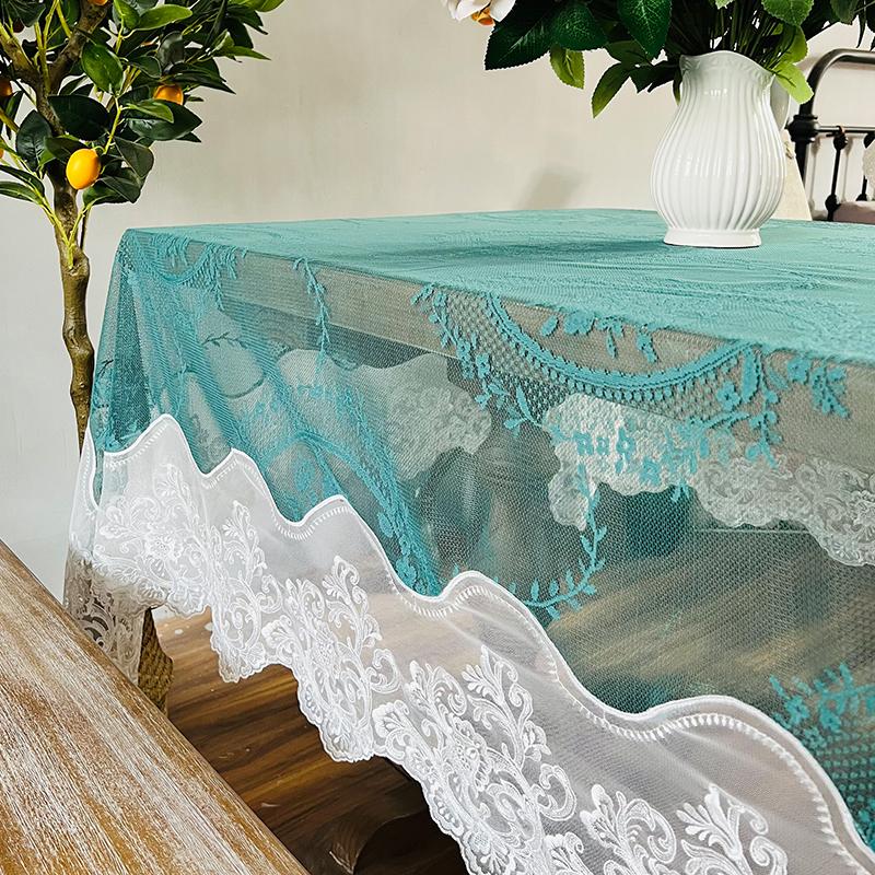 Nordic Style Home Decorative Dining Table Cloth White French Lace Round Tablecloth Simple Modern Rectangular Coffee Table Cover