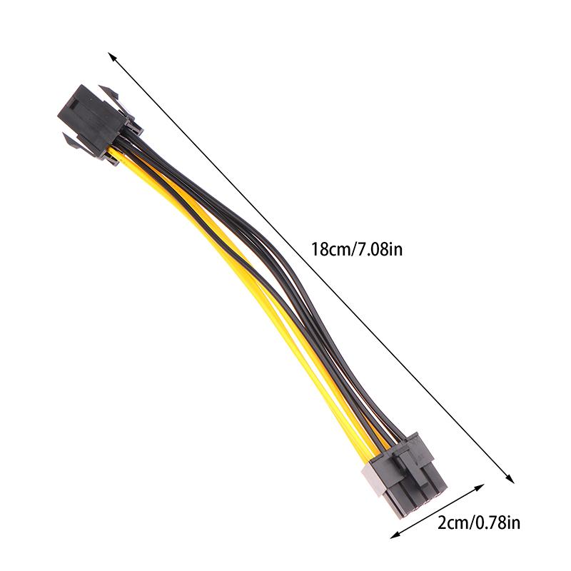 Powered Adapter 6pin To 8pin Adapter, PCI-e 6-pin Male To 8-pin Female Converter For 8pin GPU Video Card