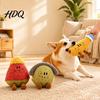 Teeth Grinding Toys for Puppies Plush Fruit Dog Toy with Bell Squeaky Interactive Chew Toy Funny Anthropomorphic Soft Stuffed Small To Medium