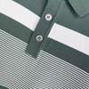 Herren Sommer Slim Gestreiftes Kurzarm-Poloshirt - Trendiges, lässiges Strick-T-Shirt mit Revers in Kontrastfarbe