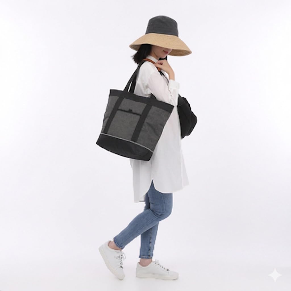 Capacity 24L Insulated Cooler Keeps Food Cool or Shopping Eco Outdoor HerringLodgeLarge Bag, Self-Standing, Foldable, Lightweight, Zippered, Warm,