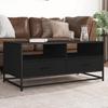 VidaXL Coffee Table Black 100x50x45 Cm Engineered Wood and Metal 848784