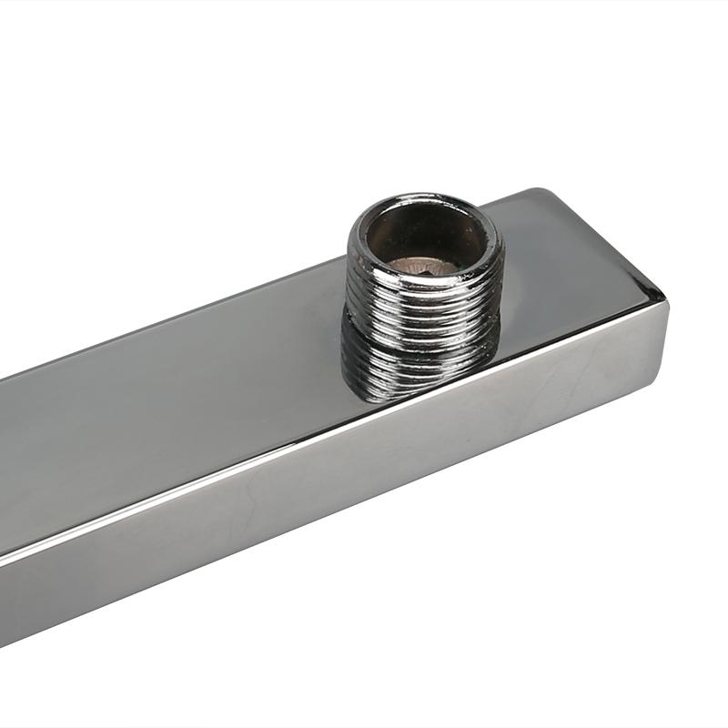 40cm Shower Extension Arm 304 Stainless Steel Wall Mounted Silver Polished Extra Arm Bathroom Bracket Bar For Rain Shower Head