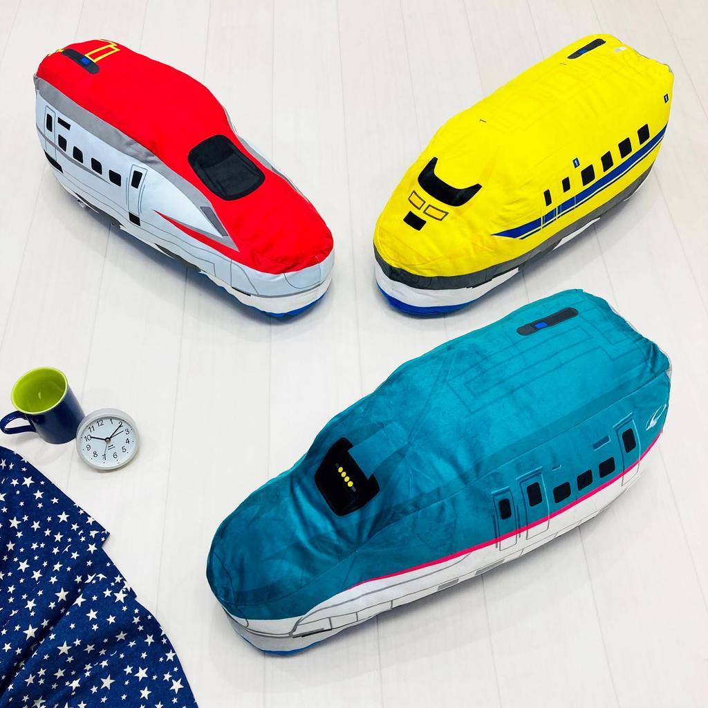 MORIPiLO Plarail Body Pillow Cushion 60x23x23cm Character Goods Sleeping Pillow Plush Hayabusa Green Morishita 4621535