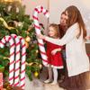 35Inch 1-10pcs Inflatable Candy Canes Balloons Handheld Christmas Red Bow Candy Sticks Party Favors Indoor Kids Toys Decorations