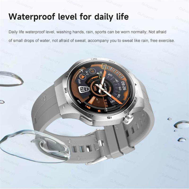 2025 New Bluetooth Call Smart Watch Men AMOLED HD Large Screen Heart Rate NFC IP68 Waterproof Sport Wireless Charging for Xiaomi