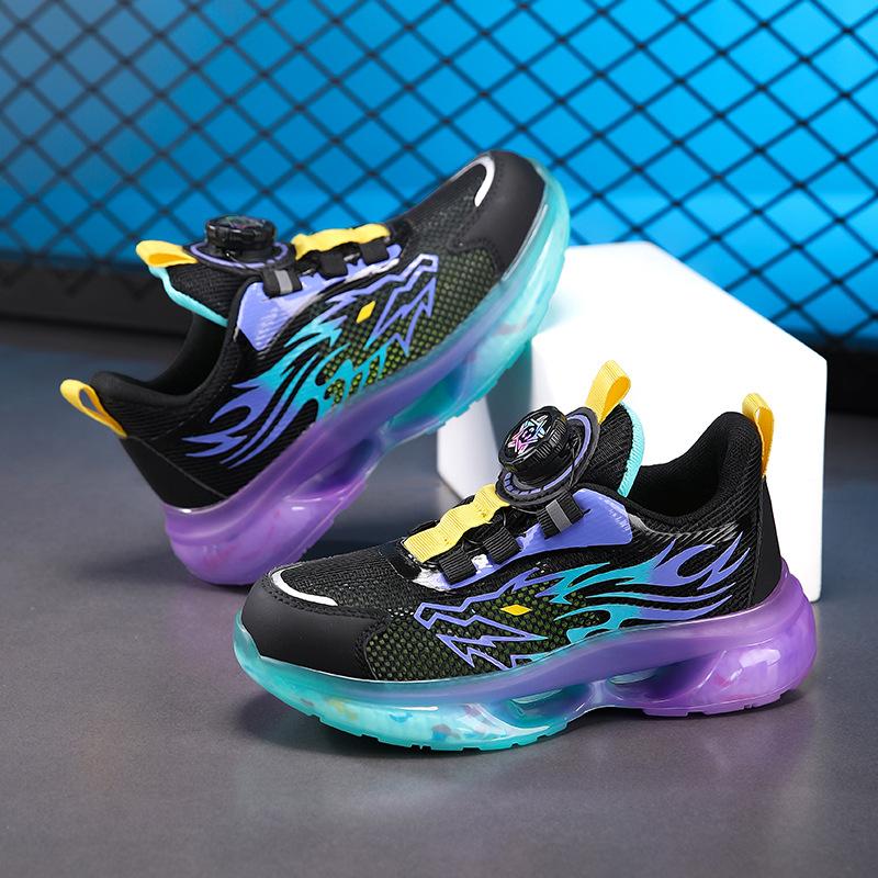 Children's sports shoes 2025 spring new breathable single mesh boys' mesh shoes medium and older children's soft-soled shock-absorbing casual shoes