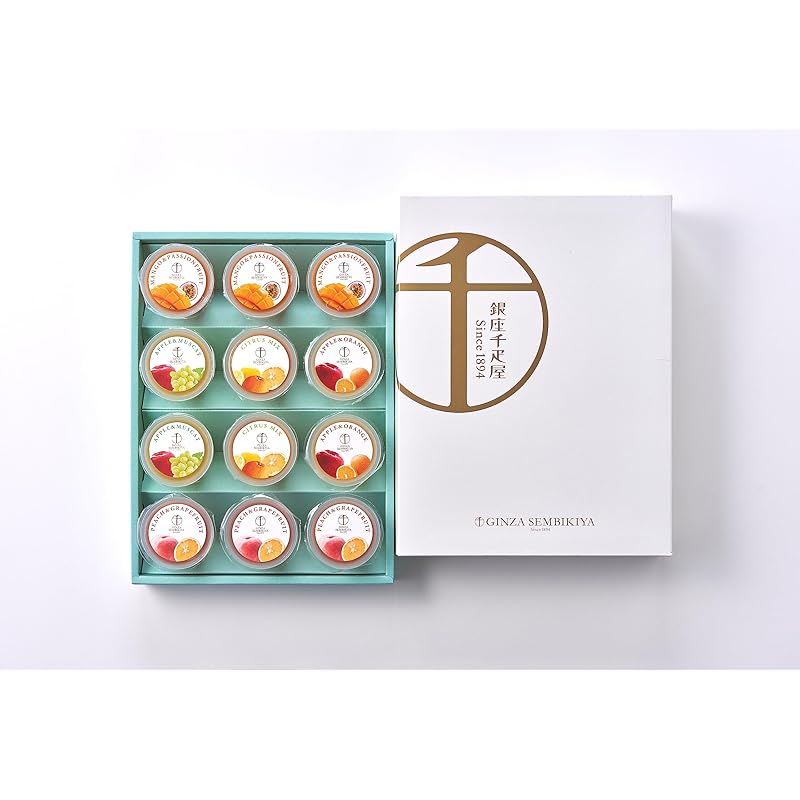 

Ginza Sembikiya Ginza fruit jelly (12 pieces) new flavor gift sweets fruit jelly Assortment