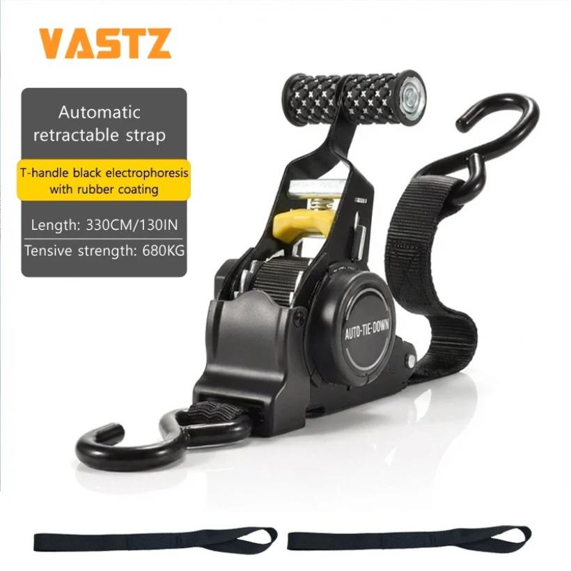 Heavy Duty Automatic Retractable Tensioning Strap Quick Release Free Webbing for Truck Car Motorcycle Cargo Transport Kayak