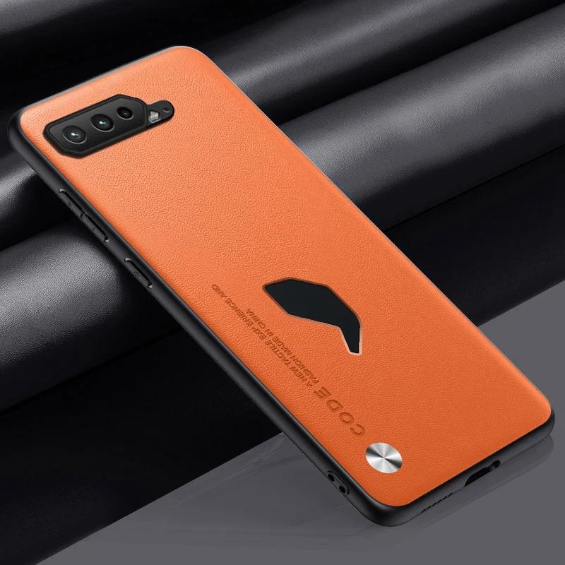 Silicone Full Protection Phone Case For Asus ROG Phone 7 6 D 6D Luxury PU Leather Case For Asus ROG Phone 3 5 S 5S Cover Coque