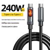 240W Super Fast Charging Type-C Cable with Smart Digital Display for Apple, Huawei, Honor