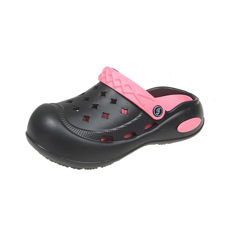 Thick-soled Hole Shoes Women's Outer Wear Increases 2025 Spring and Summer New Beach Sandals Non-slip Muffin Bag Head Slippers