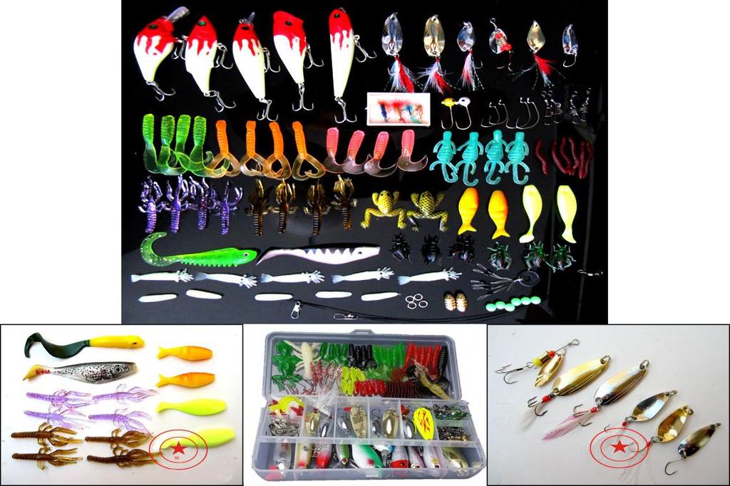 Soft Plastic Lure Set For Bass Night Fishing With Glowing Baits For Anglers